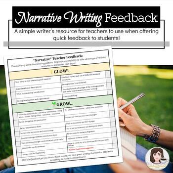 creative writing feedback sheet