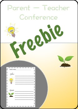 Preview of Glow and Grow Conference Form - FREEBIE