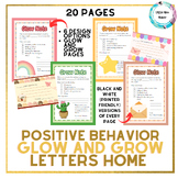 Glow and Grow EDITABLE Positive Behavior Notes to Send Hom