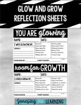 Preview of Glow and Grow Note *Editable*