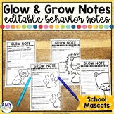 Glow and Grow Notes | Editable Behavior Notes
