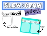 Glow and Grow academic and behavior posters and exit tickets