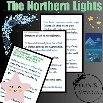 Preview of Glowing Galaxies: Northern Lights Poem - Illuminating Cosmos with Cosmic Verse!