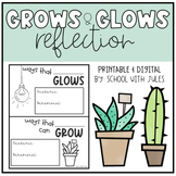 Glows and Grows Reflection Printables