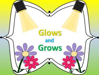 Preview of Glows and Grows Form (Teacher Student Feedback for Writing using Microsoft Word)