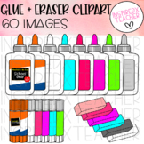 Glue Clipart + Eraser Clipart - InspiredxTeacher Clipart