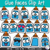 Glue Faces Clipart | Back to School Emotions Emoji Clip Art