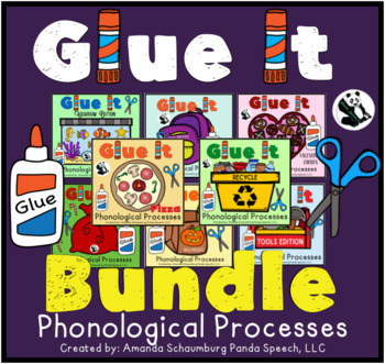 Preview of Glue It! BUNDLE: Phonological Processes NO-PREP Speech Therapy
