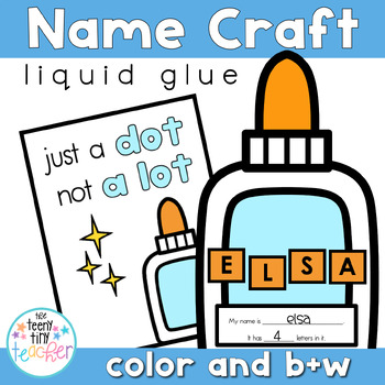 Preview of Glue Name Building Practice Craft - Editable for Student Names