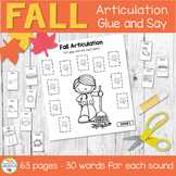Fall Articulation Activity Glue and Say