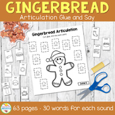 Gingerbread Articulation Glue and Say Speech Therapy Activities