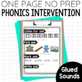 Glued Sounds Activities (all, am, an, -ng, -nk) Targeted P