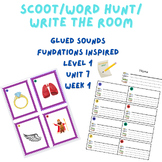 Glued Sounds - Level 1 Unit 7 Week 1- Scoot/Write the Room