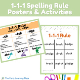 1-1-1 Spelling Rule for -ck, -tch, -dge Posters and Activities