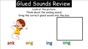 Preview of Glued Sounds Review Google Slides