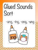 Glued Sounds Sort -ang, -ing, -ong, -ung