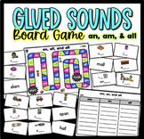 Glued Sounds an, am, and all Board Game & Recording Sheet