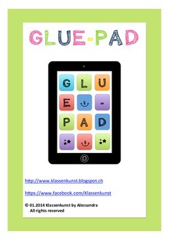 Gluepad / Klebepad in English and German by Klassenkunst
