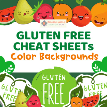 Preview of Gluten-Free Cheat Sheets - Color Background