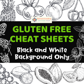 Preview of Gluten-Free Cheat Sheets - White Background