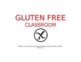 Gluten Free Classroom Sign