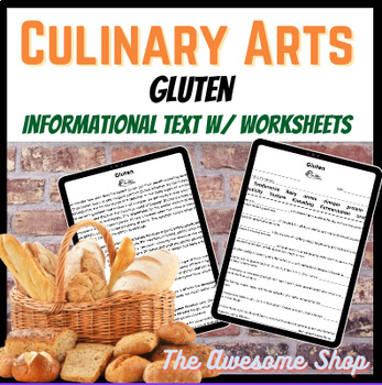 Preview of Gluten Information W/ Worksheets Culinary Arts Emergency Sub Plans FCCLA Cooking