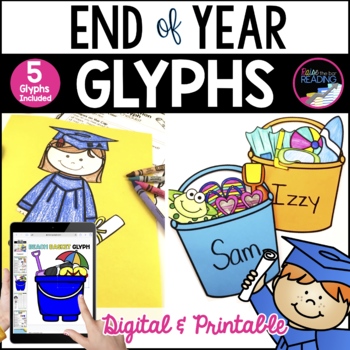 Preview of End of Year Glyphs Crafts, Last week of School Activities 1st 2nd 3rd 4th Grade