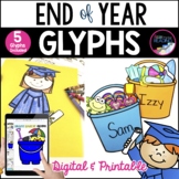 End of Year Glyphs Crafts, Last week of School Activities 
