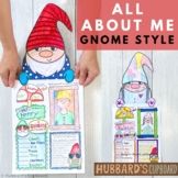 Gnome Theme All About Me Worksheet - Beginning of Year Bul