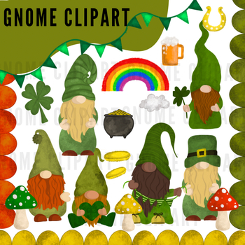 Preview of Gnome Clipart, St. Patrick’s day Clipart, March clipart