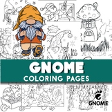 Gnome Coloring Pages (PDF Printables)