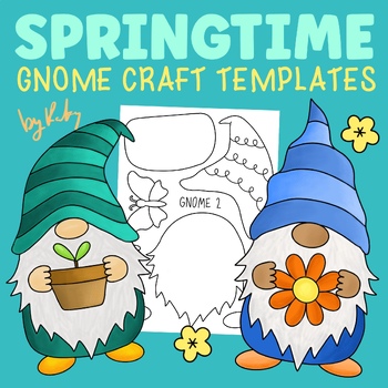 Preview of Gnome Craft Templates for Spring and Summer Time - Easy Art Activity