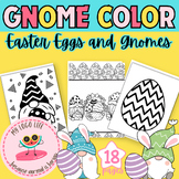 Gnome Easter Coloring Pages| Gnomes and Easter Eggs| Color