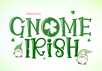 Preview of Gnome Irish : Procreate fonts, Digital font, otf, ttf, Quirky handwriting font