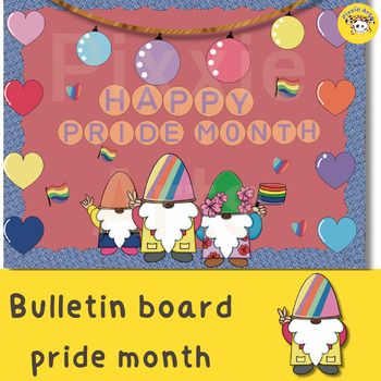 Preview of Gnome Pride month Bulletin Board kit,  pride Craft, pride ClipArt , ten frame