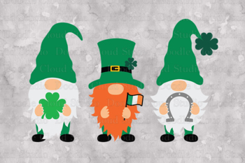 Gnome Svg St Patricks Gnomes Svg Leprechaun Shamrock Horseshoe Clipart