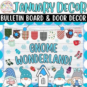 Preview of Gnome Wonderland!: January And New Year Bulletin Boards And Door Decor Kits