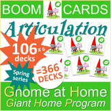 Gnome at Home for Articulation - Boom Cards - Spring Series