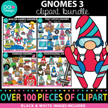 Preview of Gnomes 3 Clipart Bundle | Garden Gnome Clipart | Winter Clipart