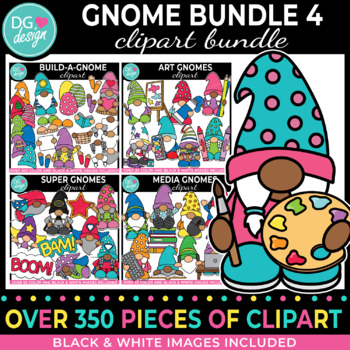 Preview of Gnomes Clipart Bundle 4 | Garden Gnome Clipart | Classroom Gnomes Clipart