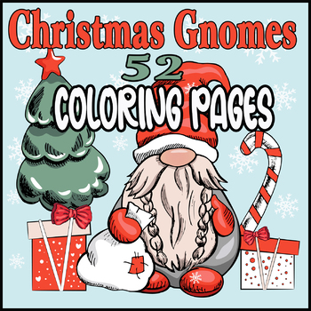 Preview of Gnomes Coloring Pages (52 Coloring Pages For Christmas)