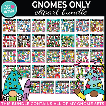 Preview of Gnomes Only Clipart Super Bundle