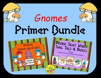 Preview of Gnomes Primer Word Wall Bundle
