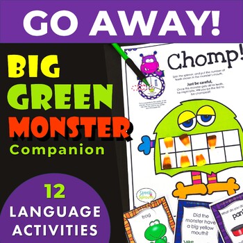 Preview of Go Away Big Green Monster Book Companion Activities  Halloween Speech Therapy
