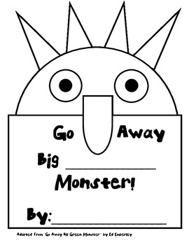 Download Go Away Big Green Monster - Make your own "die cut" book by Emmy Mac Shop