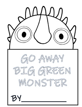 Preview of Go Away Big Green Monster Mini Book Craft & Coloring Activity - 4K