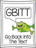 Reading Comprehension Poster GBITT Go Back Into The Text
