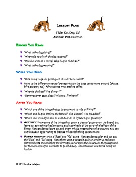 Go, Dog, Go. A Complete Lesson Plan. by Sandra Halajian | TpT