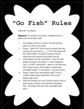 How to play Go Fish & Game Rules