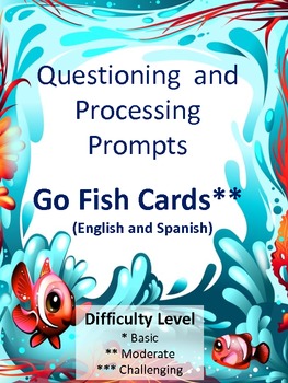 Preview of Go Fish! Bilingual Processing Cards (English and Spanish)